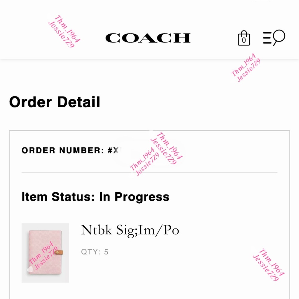 NWT!COACH NOTEBOOK IN SIGNATURE new collection POWDER PINK Valentine's Day gift - Picture 2 of 9